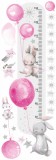 Naklejka ścienna dla dzieci -  miarka wzrostu króliki gwiazdki balony 41253 Naklejkomania - zdjecie 2 - miniatura