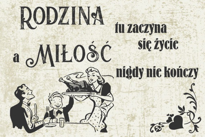 Zawieszka drewniana 30051 Tabliczka Rodzina tu zaczyna się życie... - zdjęcie 2