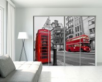 Naklejki okleiny na szafy 138435488 Londyn czerwony autobus Naklejkomania - zdjecie 1 - miniatura