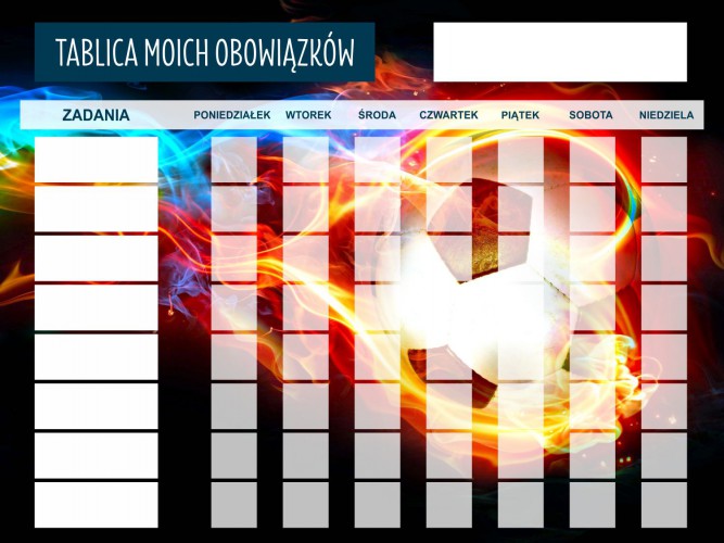 Tablica motywacyjna magnetyczna tablica z obowiązkami piłka 4525 - zdjęcie 4
