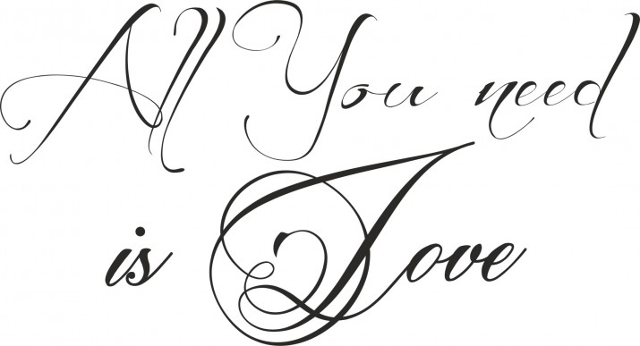 546 Cytat na ścianę naklejki z sentencjami All You need is Love - zdjęcie 2