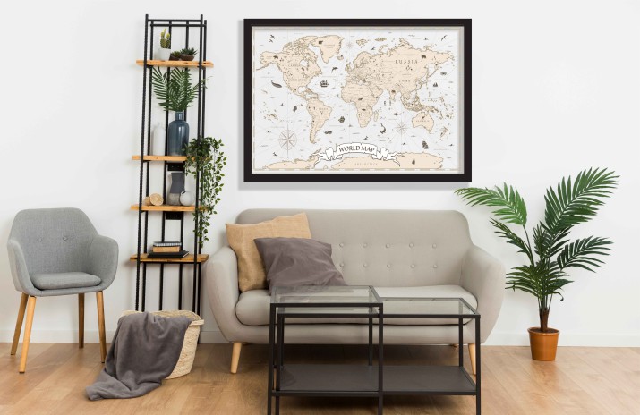 Plakat mapa świata  61243 - zdjęcie 2