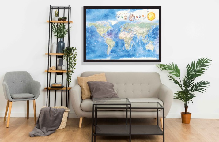 Plakat mapa świata  61245 - zdjęcie 3