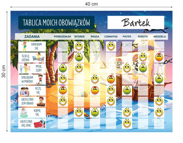 Tablica motywacyjna magnetyczna tablica z obowiązkami wyspa 4534 - zdjęcie 5