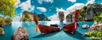 Paisaje pintoresco de Tailandia. Playa e islas de Phuket. Viajes y aventuras por Asia Naklejkomania - zdjecie 1 - miniatura