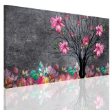 Obraz na ramie płótno canvas- obraz do sypialni drzewo, kwiaty 5148 Naklejkomania - zdjecie 1 - miniatura