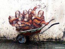 Orangutan, Orang Utan, Street Art, Borneo Island Naklejkomania - zdjecie 1 - miniatura