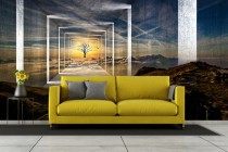 Fototapeta na ścianę tapeta na fizelinie do salonu Korytarz w chmurach 10105 Naklejkomania - zdjecie 1 - miniatura