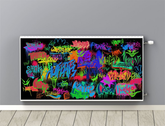 Maskownica mata magnetyczna na grzejnik kaloryfer 302496625 graffiti