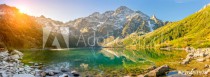 Tatra National Park, a lake in the mountains at the dawn of the sun. Poland Naklejkomania - zdjecie 1 - miniatura