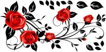 Naklejka na ścianę kwiaty róże pąki 9505 Naklejkomania - zdjecie 2 - miniatura