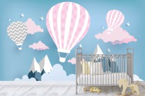 Fototapety dla dzieci góry  41073 balony Naklejkomania - zdjecie 1 - miniatura