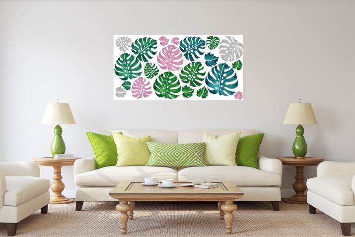 Obraz na ramie płótno canvas- Liście monstera 10412 - zdjęcie 2