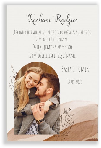 Obraz na ramie podziękowanie dla rodziców prezent wesele ślub 64505 - zdjęcie 3