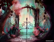 Archway in an enchanted fairy garden Landscape Naklejkomania - zdjecie 1 - miniatura