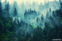 Misty mountain landscape Naklejkomania - zdjecie 1 - miniatura