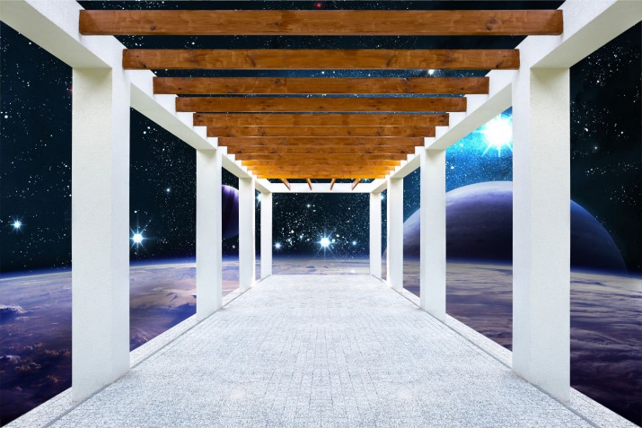Fototapety na ścianę 3d persperktywa spacer w kosmosie 10731 - zdjęcie 2