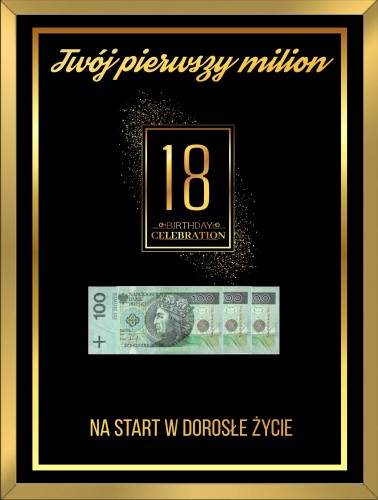 Plakat w ramie na pieniądze złoty pył  PP004 - zdjęcie 4