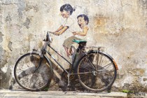 "Little Children on a Bicycle" Mural. Naklejkomania - zdjecie 1 - miniatura