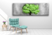 Obraz na ścianę zielone drzewo beton 41292 Naklejkomania - zdjecie 3 - miniatura