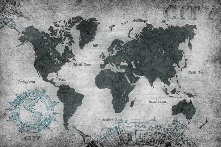 Fototapety Fotatapeta na ścianę  mapa świata 41056 - zdjęcie 2