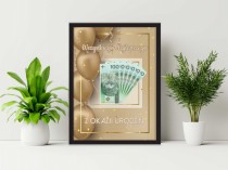 Plakat w ramie na pieniądze gold  PP008 Naklejkomania - zdjecie 1 - miniatura