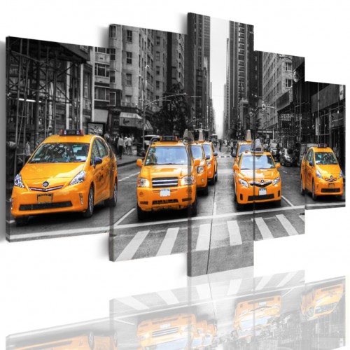 Obrazy 5 częściowe- Miasto Nowy Jork taksówki ulica 510 Naklejkomania - zdjecie 1