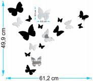 Lustrzane motylki na ścianę 3D Motylki3 NT Naklejkomania - zdjecie 2 - miniatura