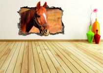 Naklejka na ścianę, dziura 3D, 273 koń Naklejkomania - zdjecie 1 - miniatura
