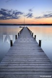 Lake at Sunset, Long Wooden Pier Naklejkomania - zdjecie 1 - miniatura