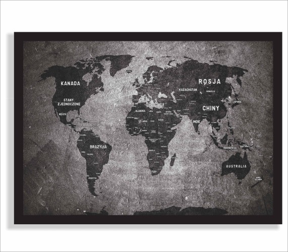 Plakat mapa świata  61239 Naklejkomania - zdjecie 1