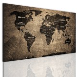 WYPRZEDAŻ 60X120CM Obrazy na ściane z mapa świata 41143 Naklejkomania - zdjecie 1 - miniatura