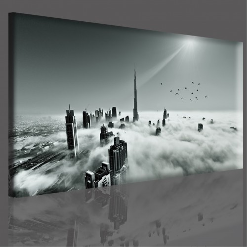 Obraz na ramie płótno canvas- miasto, Dubaj, chmury, niebo  15095 - zdjęcie 2