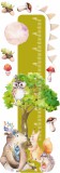 Naklejka ścienna dla dzieci -  miarka wzrostu zwierzęta las 41527 Naklejkomania - zdjecie 1 - miniatura