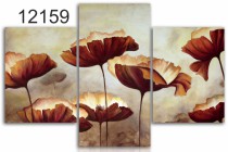 Tryptyk do salonu - Kwiaty, maki 12159 Naklejkomania - zdjecie 1 - miniatura