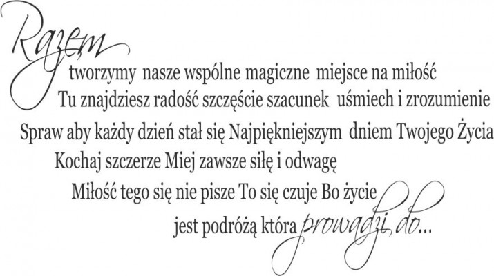 760 Naklejka ścienna napis na ścianę Razem tworzymy nasze wspólne magiczne miejsce - zdjęcie 2