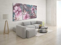 Obrazy na ścianę sypialni, salonu 20201 pastelowe kwiaty Naklejkomania - zdjecie 2 - miniatura