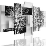 Obrazy na ścianę 5 częściowy 41532 drzewo,czerń-biel Naklejkomania - zdjecie 1 - miniatura