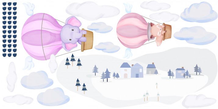 Naklejki dla dzieci na ścianę 41419 balony - zdjęcie 2