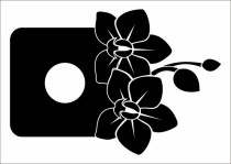 Naklejka pod kontakt motyw 1518 kwiaty orchidei Naklejkomania - zdjecie 1 - miniatura