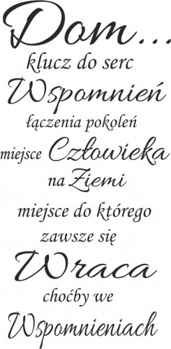 738 Naklejki napisy na ścianę do salonu Dom klucz do serc wspomnień - zdjęcie 2