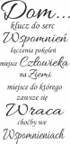 738 Naklejki napisy na ścianę do salonu Dom klucz do serc wspomnień Naklejkomania - zdjecie 2 - miniatura