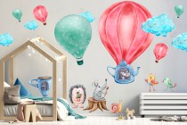 Naklejki dla dzieci na ścianę 41012 balony polana Naklejkomania - zdjecie 1 - miniatura