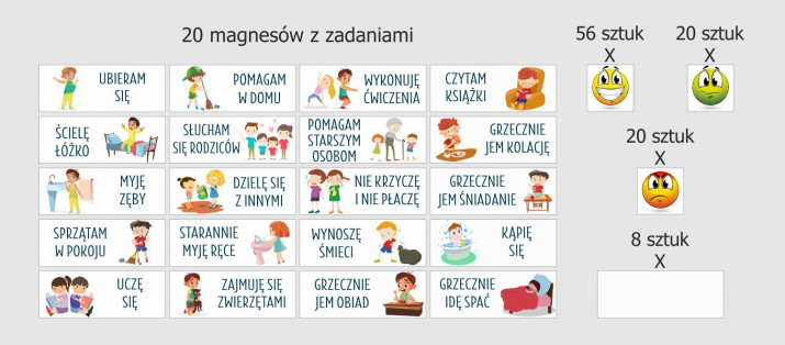 Tablica motywacyjna magnetyczna tablica z obowiązkami jednorożec 4522 - zdjęcie 3