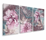 Obrazy na ścianę sypialni, salonu 20201 pastelowe kwiaty Naklejkomania - zdjecie 1 - miniatura
