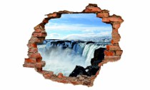 Naklejka na ścianę, dziura 3D  cegły wodospad 3068 Naklejkomania - zdjecie 2 - miniatura