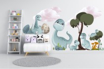 Naklejki dla dzieci na ścianę zaczarowane dinozaury 41550 Naklejkomania - zdjecie 1 - miniatura