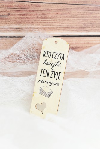 Drewniana zakładka do książki, upominek dla czytelnika, dla niej, dla niego 06 - zdjęcie 3