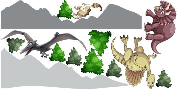Naklejki dla dziecka na ścianę zaginiony świat dinozaury 41546 - zdjęcie 2