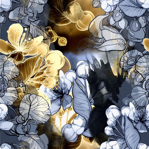 Fototapety na ścianę zaczarowane kwiaty 3d  40451 - zdjęcie 2